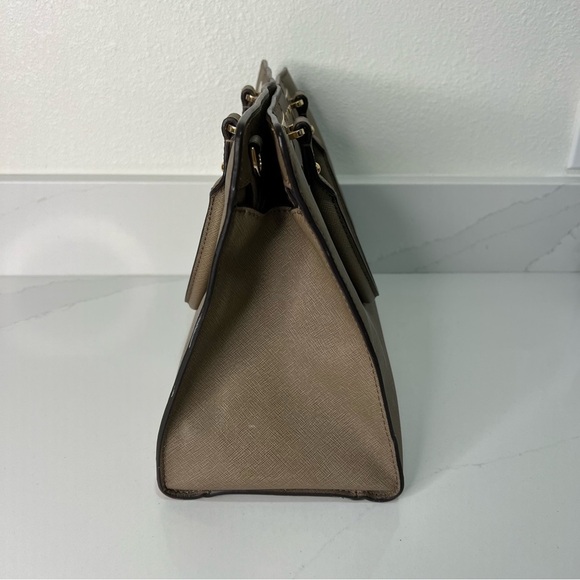 Michael Kors Quinn Saffiano Leather Satchel Large Bag Handbag Purse - Picture 3 of 16